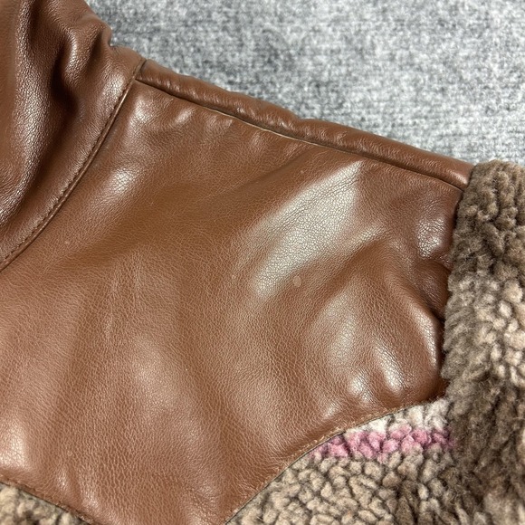 Ariat Jacket Womens XXL Plus Brown Sherpa Fleece‎ Horse Print Bandit Western Zip - Picture 4 of 10